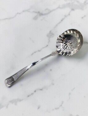 Towle Silver Norwood Pattern Punch Ladle Glossy Silverplate No Mono Ornate